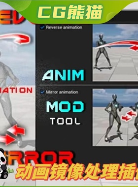 UE5虚幻5.1-5.6 Anim Mod Tool 动画镜像序列处理插件