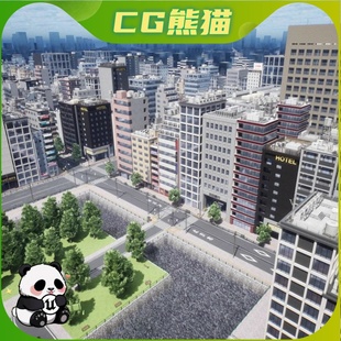 UE5虚幻5 Unity Japanese City 写实日本现代城市模型建筑场景