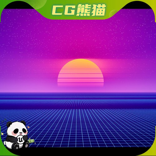 UE5.1-5.8 Synthwave Modular Environment Creator 合成波风格