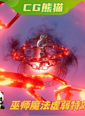 UE4虚幻5 Priest - Darkness, Debuff VFX Pack 暗黑魔法虚弱特效