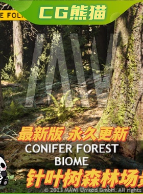 UE4虚幻5.4 MW Conifer Trees Forest Biome V4.2.6 针叶树森林