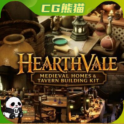 UE5.6-5.8 Hearthvale Medieval Houses Tavern Building Kit