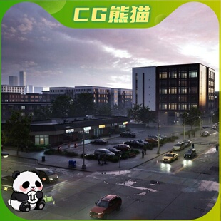 5.7 Pack City Modular 城市街道模块化场景 Streets UE5虚幻5.3