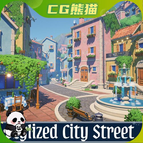 UE5.7-5.8 Stylized Italian City Street European Style 意大利