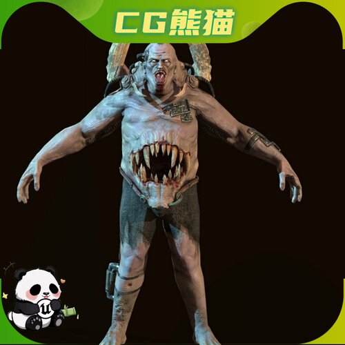UE4虚幻5 Mutant7 低多边形变种人怪物角色模型       乐器咨询