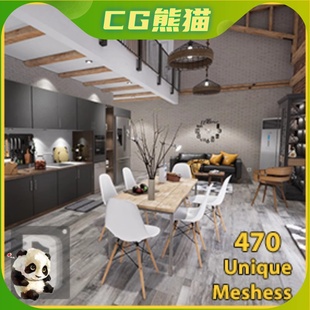Villa House 三层别墅场景环境项目 Triplex UE4虚幻5