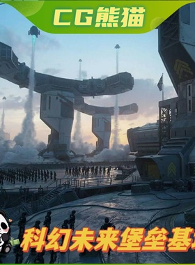 Kitbash3D Future Warfare 未来科幻战场堡垒基地