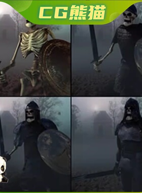 UE4UE5 Customizable Fantasy Skeletons With Weapons And Cape