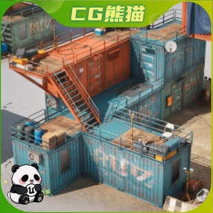 UE5虚幻5 Modular Containers 高品质模块化集装箱道具模型