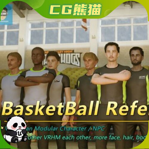 UE5 Modular Character BasketBall Referee NPC Male VRHM