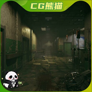 UE4虚幻5 Horror Hospital 恐怖阴森医院内部场景道具
