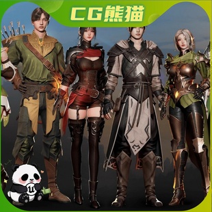 UE4虚幻5 MMORPG Archers - Bundle 游戏弓箭手人物角色模型