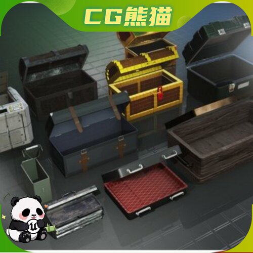 UE4虚幻5 Treasure Chest Crate Pack 箱子宝箱模型   乐器咨询