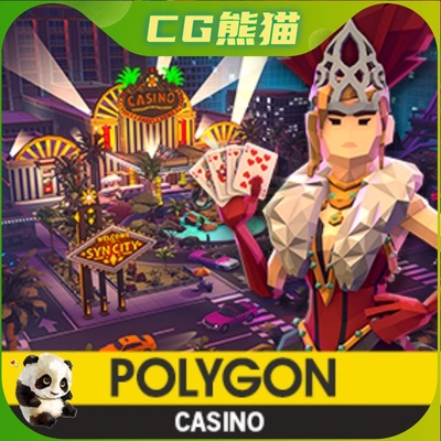 UE4虚幻5 POLYGON Casino  低多边形赌场霓虹赌城场景