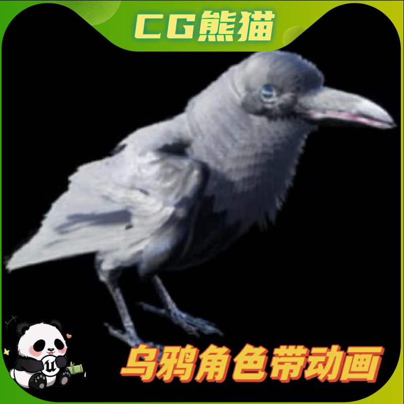 UE5虚幻5 Raven 3D乌鸦角色模型带动画