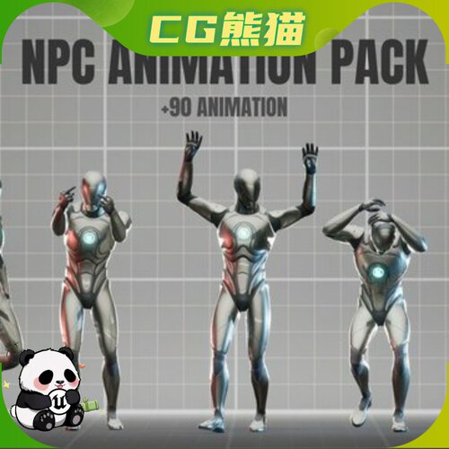 UE5虚幻5 NPC Animation Pack 现代城市人物NPC行为动画包