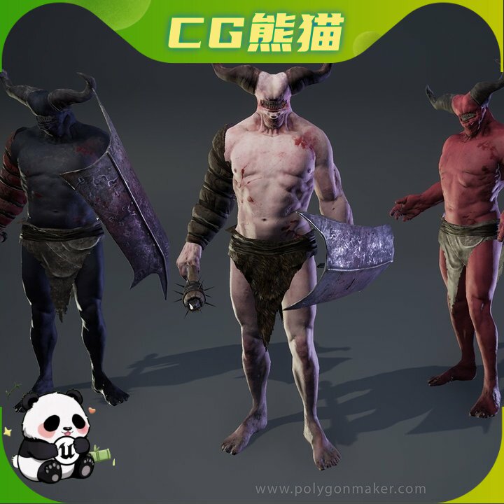 UE5虚幻4 Blind Gladiator 盲目角斗士怪物动画角色模型