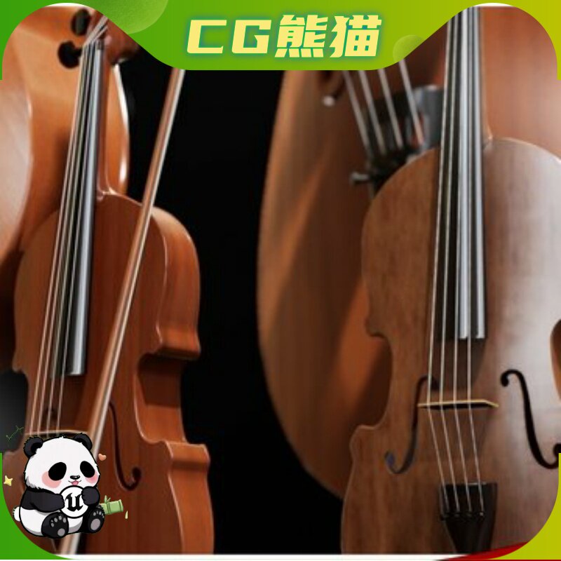 UE4虚幻5 Orchestra Props Set 管弦乐队提琴道具模型