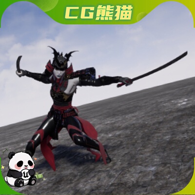 UE4虚幻5 Female TwinKatana 女性双手武士刀战斗格斗动画