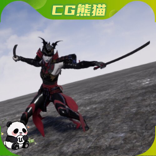 UE4虚幻5 Female TwinKatana 女性双手武士刀战斗格斗动画