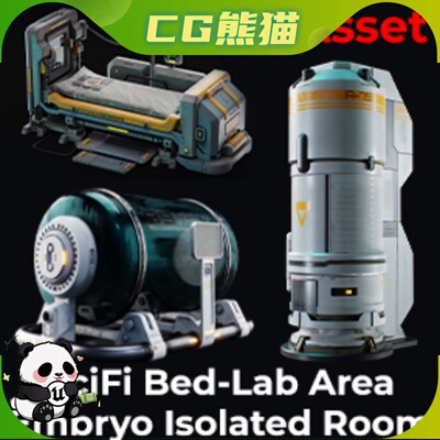 UE5虚幻5.4 SciFi Bed And Lab Area And Embryo Isolat Room