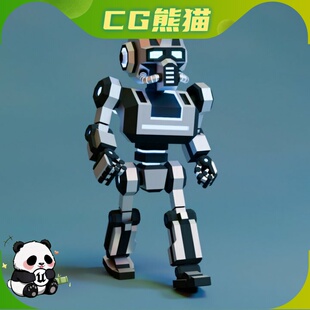 UE5.1-5.7 Sci-Fi Robot X-25.1 low-poly stylized 风格化机器人
