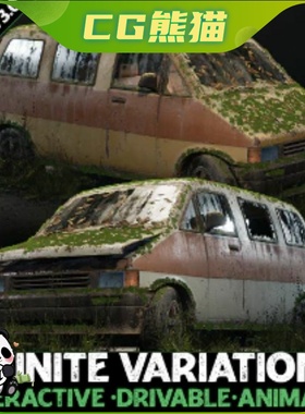 UE5虚幻5 Procedural Vehicles - Van 程序化脏乱面包车蓝图