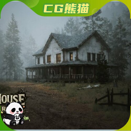 UE5.5-5.7 Modular Haunted House Home 模块化末日鬼屋住宅场景