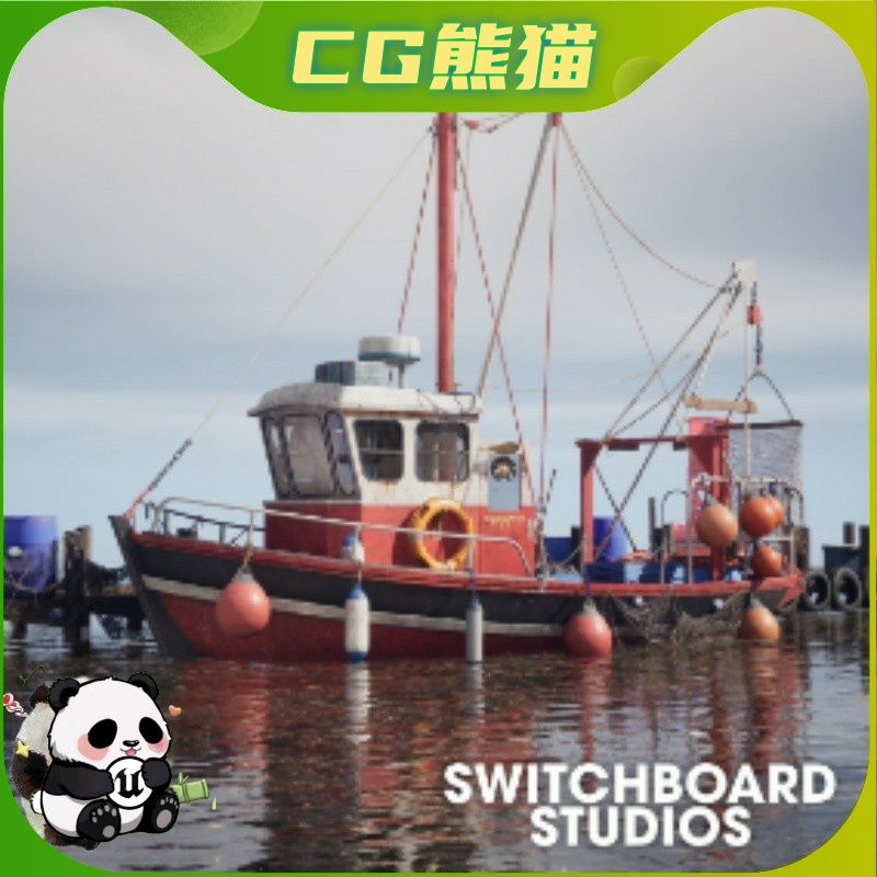 UE4虚幻5 Ultimate Fishing Megapack 高级渔船捕鱼道具模型
