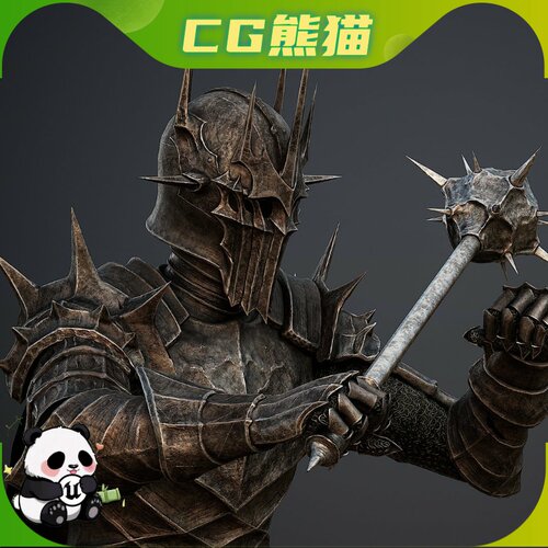 UE5+Unity Dark Death Lord Game Ready 中世纪游戏黑暗领主盔甲