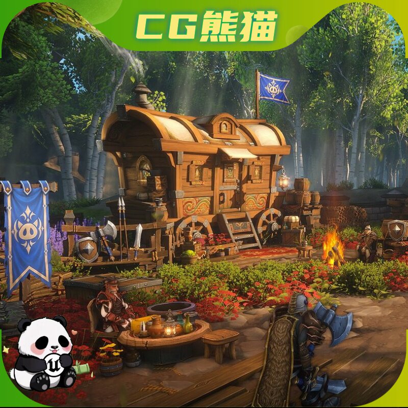 UE5.3-5.8 Vanilla Fantasy Stylized Environment 风格化环境