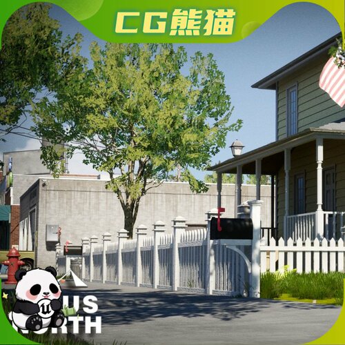 UE5.1-8 Woodland District American Diner Gas Station美式餐馆