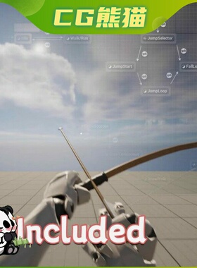 UE5虚幻5.7 First Person Bow Arrow Animation Set 一称弓箭动画