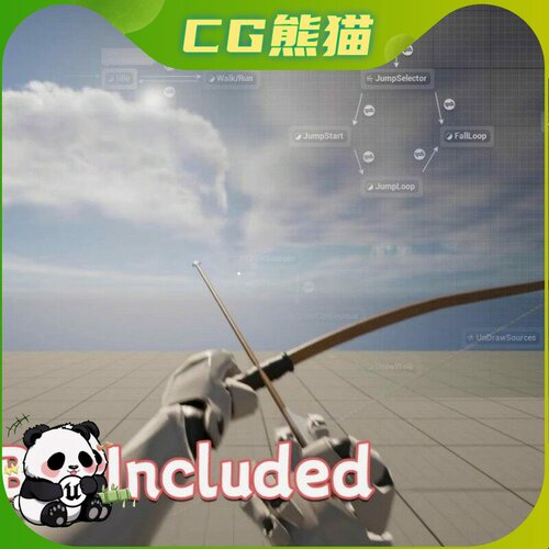 UE5虚幻5.7 First Person Bow Arrow Animation Set 一称弓箭动画