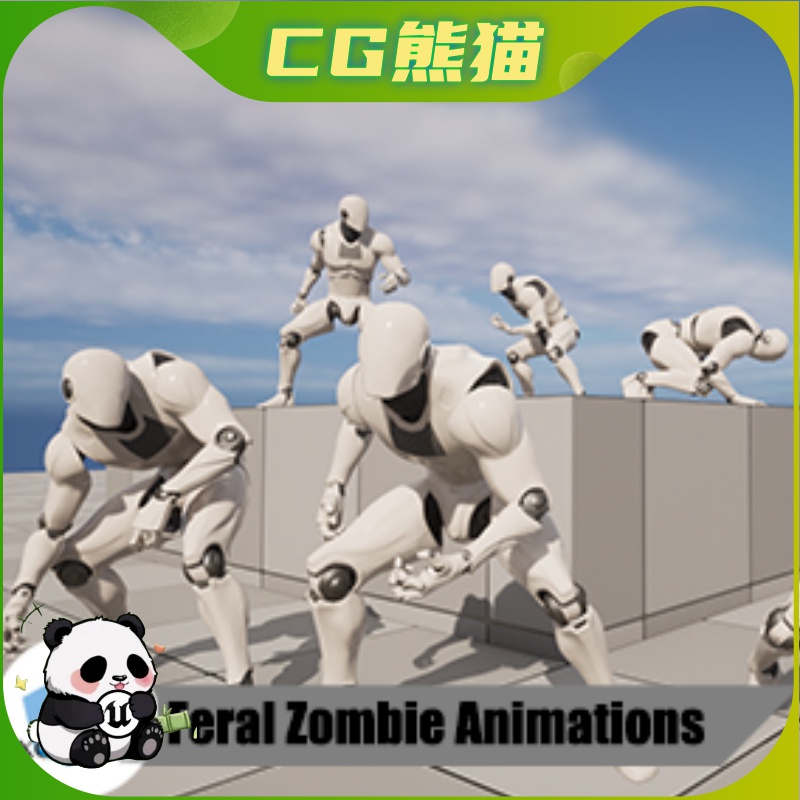 UE5虚幻5 Feral Zombie Animations 野性僵尸丧尸动画