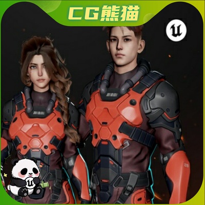 UE4虚幻5 Stellar Trooper 3A模块化科幻角色星际战士包 Trooper