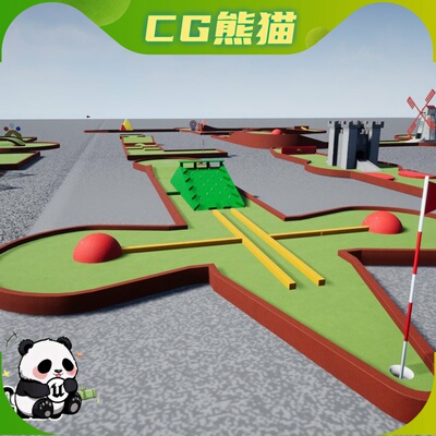 UE5虚幻4 Modular Miniature golf Sport pack 模块化迷你高尔夫