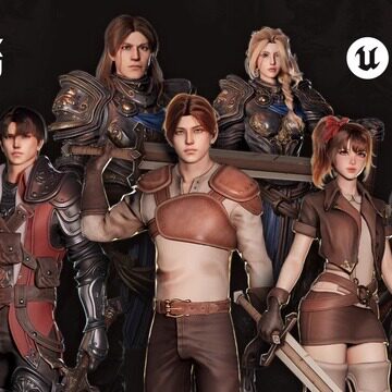 Unity MMORPG Warriors  中世纪剑士角色模型- Bundle