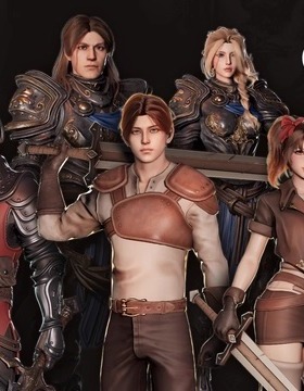 Unity MMORPG Warriors  中世纪剑士角色模型- Bundle