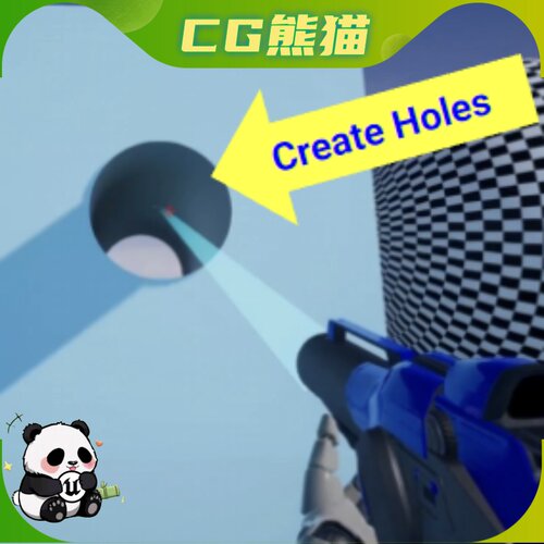 UE4虚幻5 Hole in wall 墙体天花板地板程序化打洞蓝图