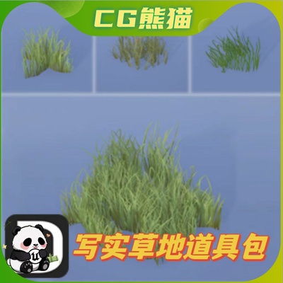 UE4虚幻5 Realistic Grass 1 高品质写实草地道具包