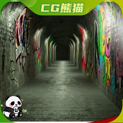 UE5虚幻4 Modular Underpass 模块化地下通道环境场景