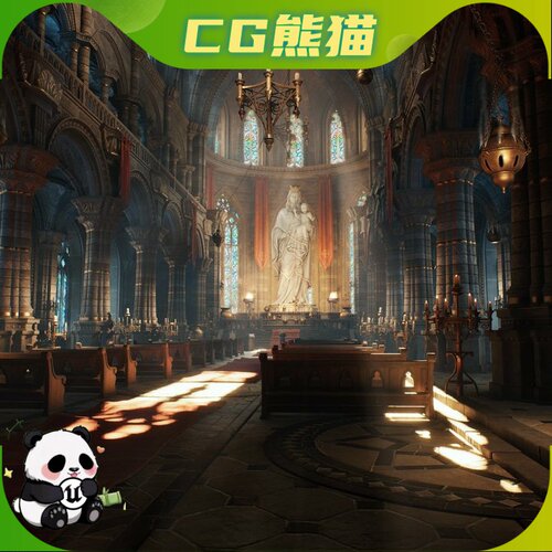 UE5.3-8 Modular Cathedral Gothic Victorian 模块化哥特大教堂