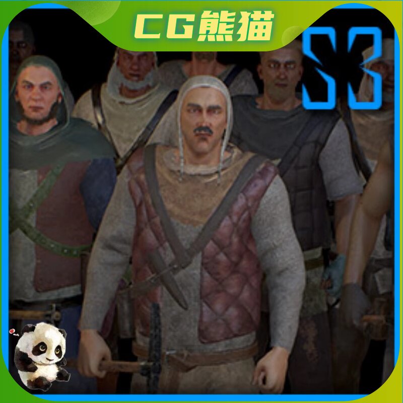 UE4虚幻5 Modular Medieval Citizens 模块化中世纪公民