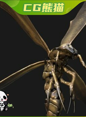 UE4虚幻5 Angry Wasp 奇幻恐怖科幻低多边形游戏愤怒黄蜂角色模型