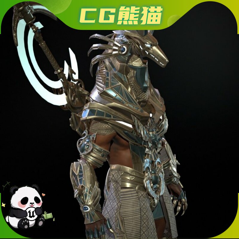 UE5虚幻5 Egyptian Gods Anubis 埃及神阿努比斯角色模型带动画