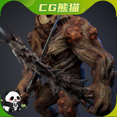 UE4虚幻5 Mutant Monster 10 游戏低多边形变种怪物角色带动画