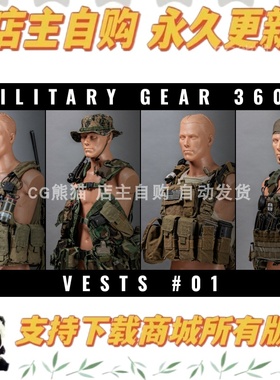 Military Gear 360° photo references - Soldier Vests #01