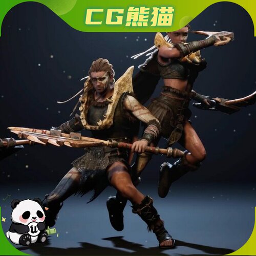 UE4虚幻5 G2 Tribal Warrior 男女部落战士角色模型