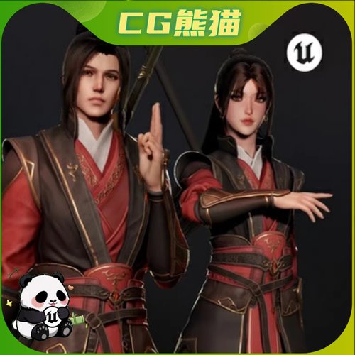 Unity FBX Phoenix Firebender 古风古代男性凤凰御火师角色